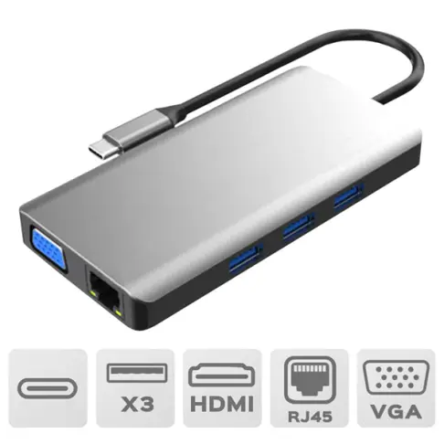 Connectique data AKASHI ALTHUB9IN1TC - 3