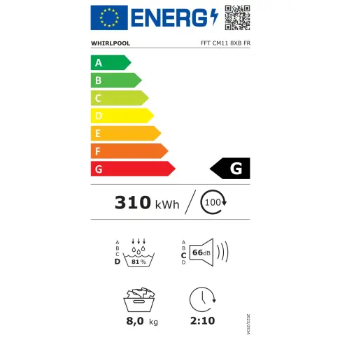 Sèche-linge frontal WHIRLPOOL FFTCM118XBFR - 6