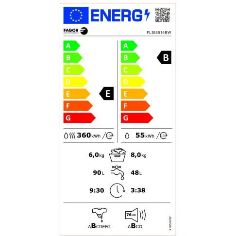 Lave-linge séchant intégrable FAGOR FLSI8614BW - 10