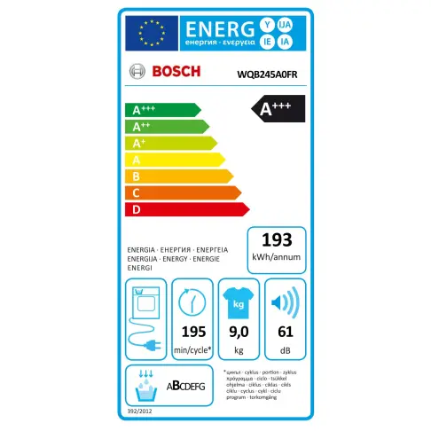 Sèche-linge BOSCH WQB245A0FR - 11