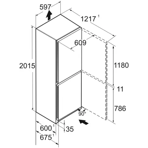 Réfrigérateur combiné inversé LIEBHERR CNSDA5723-22 - 5