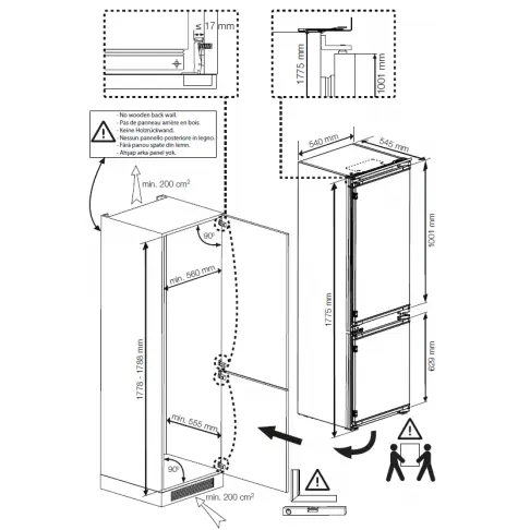 Réfrigérateur combiné intégré BEKO BCSA285E4ZSN - 6