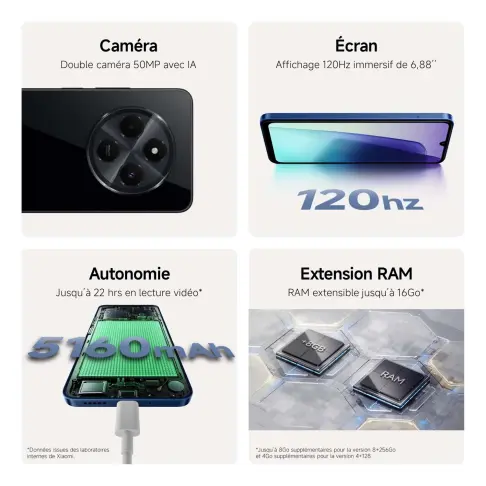 Smartphone XIAOMI REDMI14C128NOIR - 6