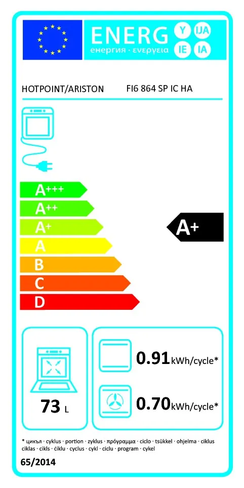 Four Hotpoint Ariston FI6 864 SP IC HA - Électroménager
