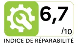 Indice de réparabilité Lave-vaisselle 60 cm CANDY CP6E51LW - Indice de réparabilité