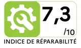 Indice de réparabilité Aspirateur traineau avec sac MIELE GUARDL1BLEUNORDIQUE - Indice de réparabilité