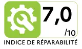 Aspirateur traineau avec sac MIELE GUARDM1ROUGETERRACOTTA - Indice de réparabilité