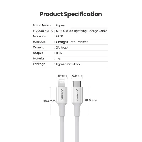 Connectique data UGREEN 10493 - 6