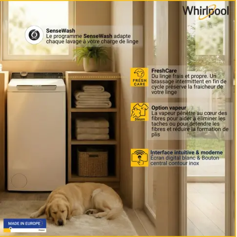 Lave-linge top WHIRLPOOL TWB721SENSEWASHFR - 7
