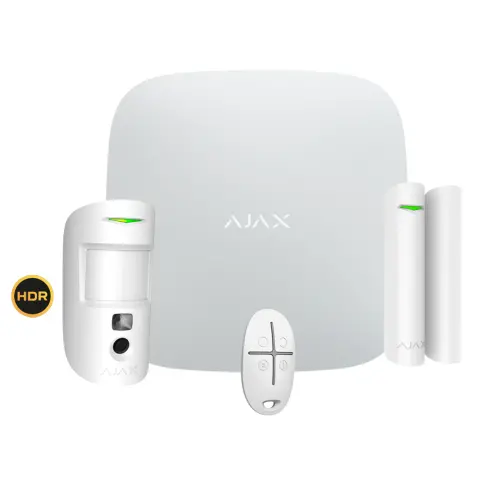 Kit alarme sans fil AJAX STARTERKIT-CAM-HDR-W - 1