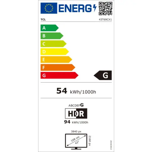 Tv led 43'' TCL 43T69C - 2
