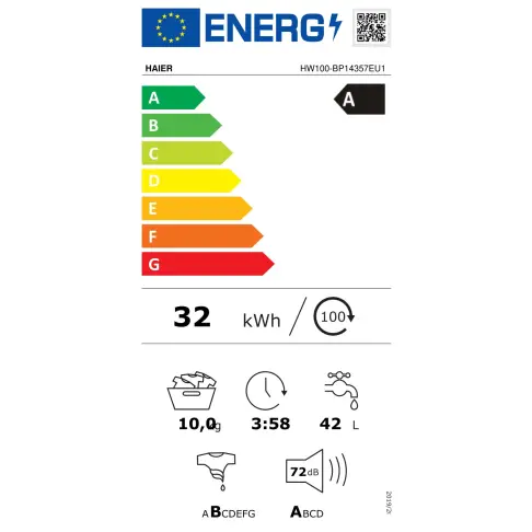 Lave-linge frontal HAIER HW100BP14357EU1 - 2