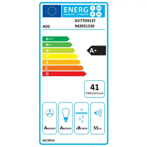 Hotte décorative murale AEG GV77D91ST - 8