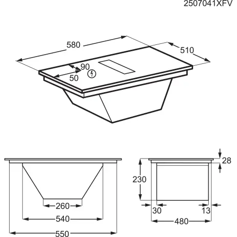 Plaque aspirante induction AEG NCT64B00CT - 12