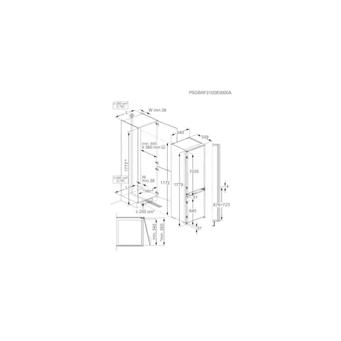 Réfrigérateur combiné intégré ELECTROLUX LNA6LE18S - 7