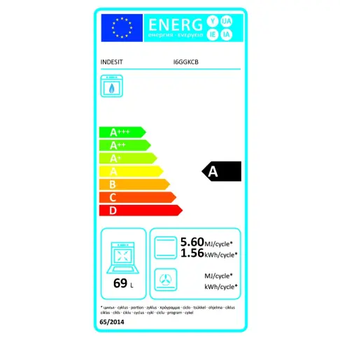 Cuisinière tout gaz INDESIT I6GGKCB - 6