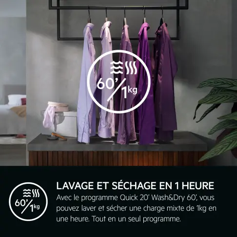 Lave-linge séchant AEG LWR7G944B - 12