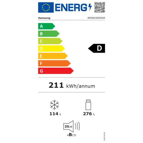 Réfrigérateur combiné inversé SAMSUNG RB38C600DSA - 7