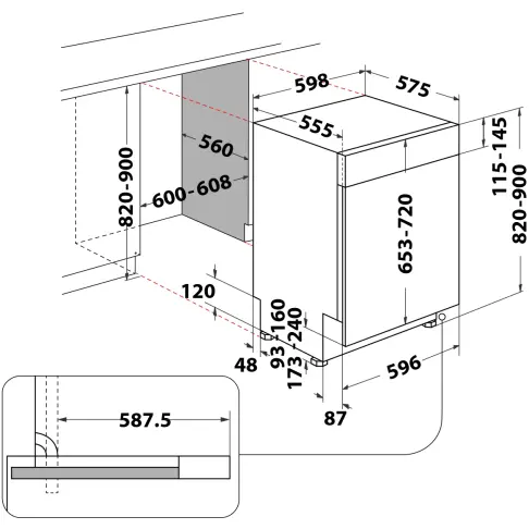 Lave-vaisselle intégré 60 cm WHIRLPOOL W3PFD636X - 10