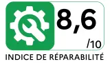 Aspirateur balai MIELE HX3BLANCBRILLANT - Indice de réparabilité