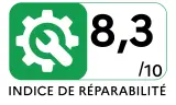 Lave-vaisselle intégré 60 cm WHIRLPOOL W3PFD636X - Indice de réparabilité